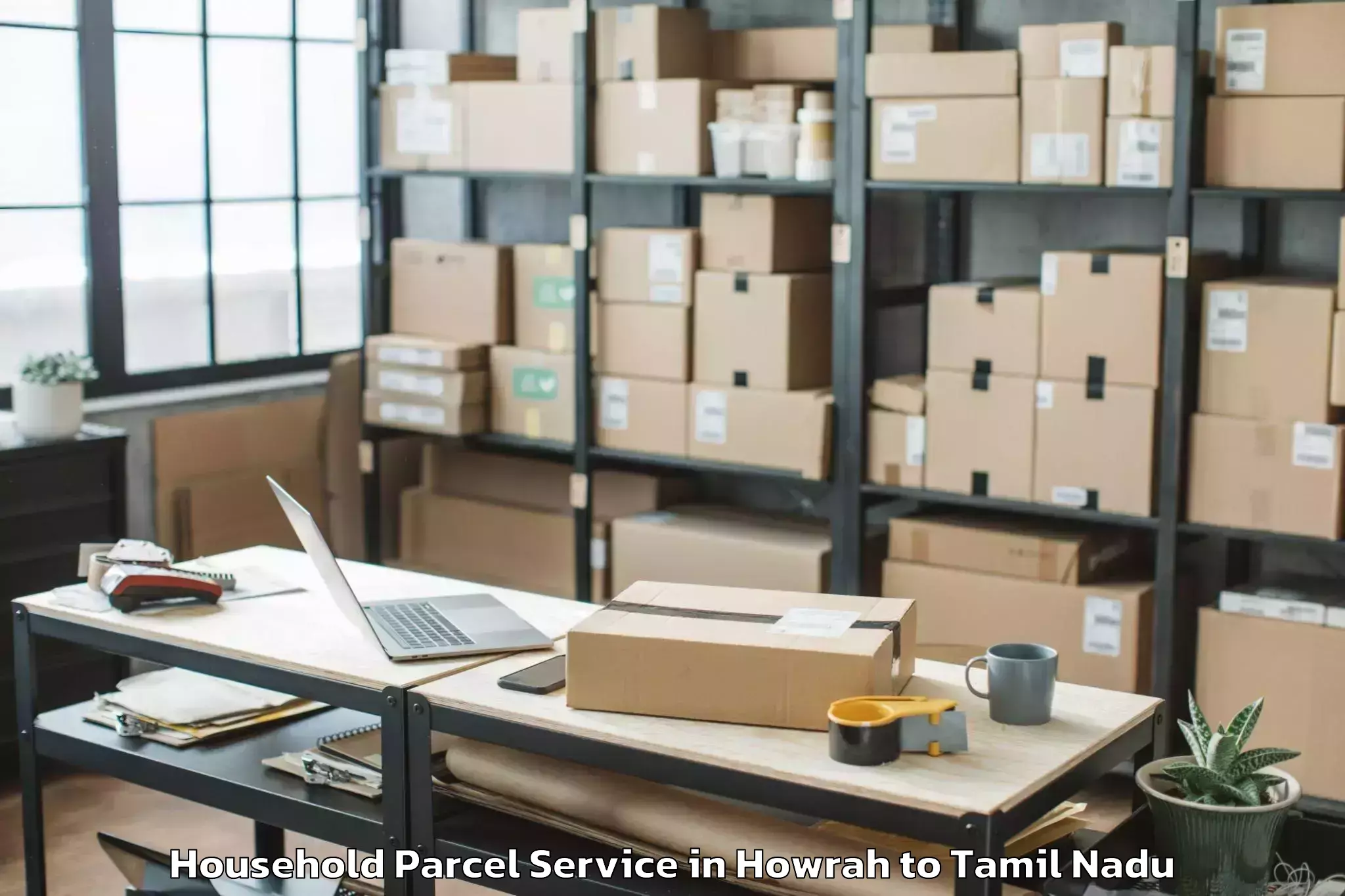 Affordable Howrah to Avudayarkoil Household Parcel